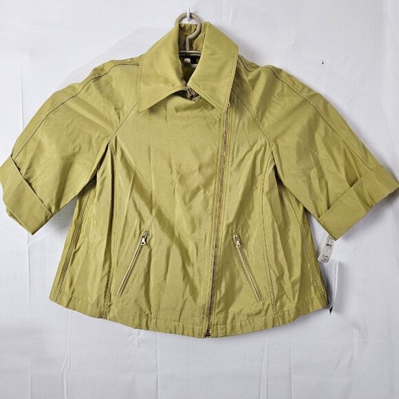 Lafayette 148 New York Jackets & Blazers - NWT Lafayette 148 Swing Jacket Womens 4 Pistachio Polished Lux Green Coat Zip